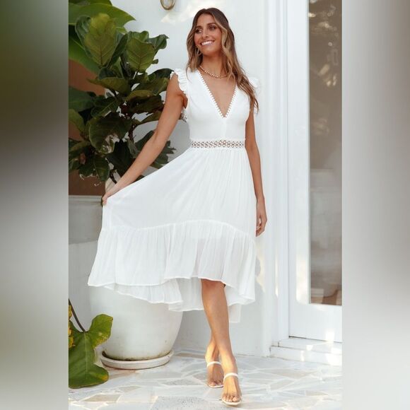 Hello Molly Dresses & Skirts - Hello Molly ART OF LOVE MAXI DRESS WHITE